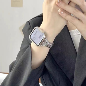 Bracelets diamant de luxe étincelants pour <span class=keywords><strong>Apple</strong></span> <span class=keywords><strong>Watch</strong></span> Series 9 8 7 <span class=keywords><strong>6</strong></span> 5 4 3 Bracelet mignon et charmant pour femmes Bracelet à paillettes en métal en acier inoxydable - Product Image 5