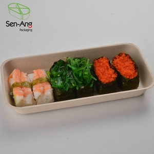 Senang02-contenedor de cartón para llevar, bandeja de Sushi de bambú, varios tamaños, precio de fábrica - Product Image 4