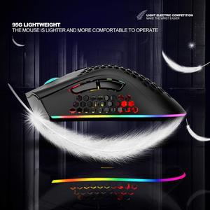 <span class=keywords><strong>Souris</strong></span> de <span class=keywords><strong>jeu</strong></span> sans fil RGB rétroéclairée programmable à 6 boutons, ergonomique, mini, légère, rechargeable pour ordinateur portable et de bureau, marque OEM/ODM - Product Image 3