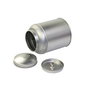 Contenitore per alimenti personalizzato <span class=keywords><strong>in</strong></span> metallo bianco rotondo imballaggio di lusso scatola di latta per tè Caddy lattine per caffè per tè sfuso - Product Image 6