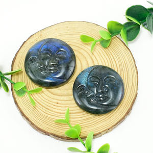 Оптовая продажа, натуральный хрустальный камень, Лунная богиня, резной лабрадорит, драгоценный камень, неперфорированный кулон - Product Image 2