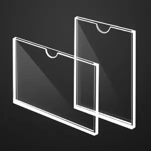 Verticale Kunststof Doorzichtige Frames Van Acryl Zonder Boormuurbordhouder Met Plakband Voor Weergave