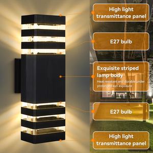 방수 실외용 사각 상하향 조명 표면 실장형 벽등, 가정 현관 차고용/LED 벽등/벽 램프 - Product Image 3