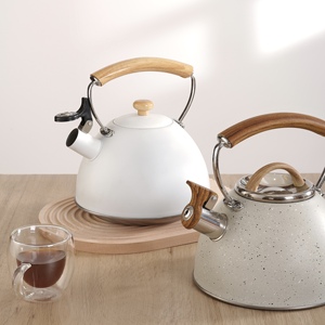 Factory Stovetop Whistling <strong>Kettle</strong> 2.5L Stainless Steel <strong>White</strong> Color Whistling Tea <strong>Kettle</strong> for Induction Cookers Gas Boiling - Product Image 3