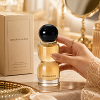 Bouteilles en verre cylindriques de haute qualité, 30 ml, flacon de parfum de luxe, vaporisateur, flacon de parfum transparent avec bouchon