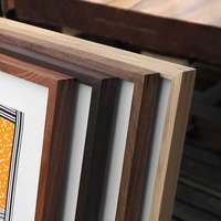 Cadre photo en bois massif avec impression UV personnalisée Ludaye, rectangle 90x90, moderne, luxe léger, à suspendre au mur
