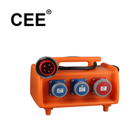 Boîte industrielle CEE 220V noire Sécurité Boîte de distribution électrique mobile