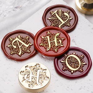 Iris Alphabet Sealing Wax Stamp Heads <b>Brass</b> Engraving <b>Letter</b> Decorative Stamps For Craft And Decoration - Product Image 3