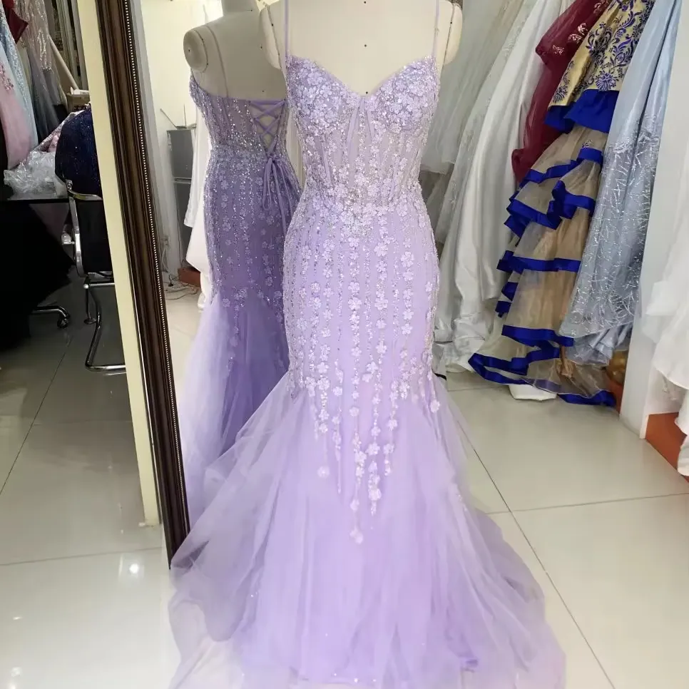 Gaun prom malam gaun panjang grosir floral elegan baru dengan atasan korset 2025 untuk wanita jubah wanita soiree sopan muslim
