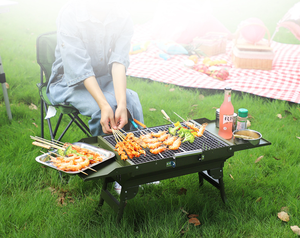 Parrilla de Carbón Portátil de Acero Inoxidable Fucheng SK0061, Mediana/Grande, Doble Uso, para <span class=keywords><strong>Camping</strong></span> y Exteriores - Product Image 3