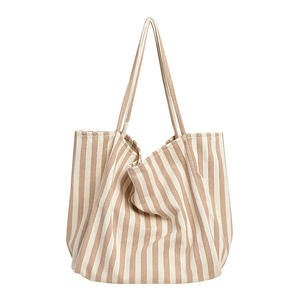 Túi Đi Biển Sọc OEM Tùy Chỉnh Túi <span class=keywords><strong>Tote</strong></span> Cotton Vải Bố Túi <span class=keywords><strong>Tote</strong></span> Mua Sắm Tạp Hóa Có Túi - Product Image 2
