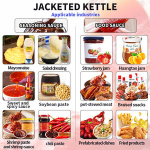Bouilloire industrielle multifonctionnelle à double paroi pour cuiseur à granulés sus304 pour aliments épicés avec mélangeur à haut cisaillement - Product Image 5