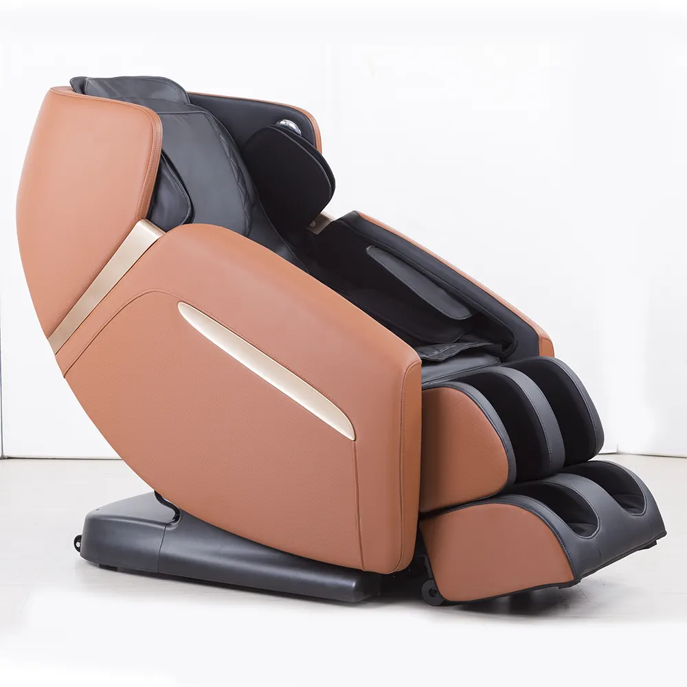 뜨거운 4D 전기 다기능 럭셔리 전신 마사지 의자 제로 중력 sl 트랙 마사지 의자 음성 제어
