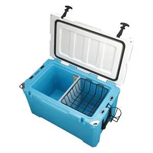 Venda imperdível 50qt durável portátil reutilizável personalizado grande rotomoldado caixa de refrigerador para piquenique