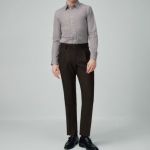 Pantalon sur mesure avec une seule pliure et une large ceinture, 2 boutons, pantalon en laine de haute qualité pour <span class=keywords><strong>homme</strong></span>, <span class=keywords><strong>style</strong></span> napolitain - Product Image 5