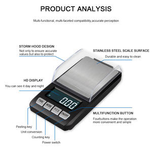 휴대가 간편한 소형 크기의 주얼리 골드용 고정밀 스테인리스 스틸 디지털 포켓 스케일 사용 - Product Image 4