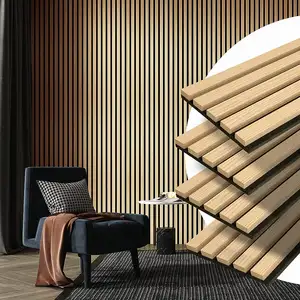 Tête de lit panneau décoratif 3D baguette PVC bois massif revêtement feuille décor panneaux muraux pour maison