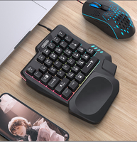 Clavier de jeu mécanique USB filaire à une main pour e-sport avec éclairage arc-en-ciel pour gaucher - Vente en gros