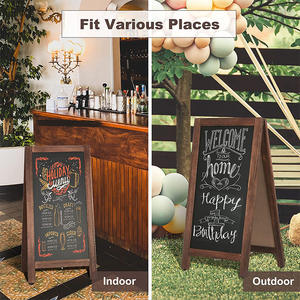 Bois A cadre tableau noir bureau affichage signe portable café bar <span class=keywords><strong>pub</strong></span> promotion menu signe conseil - Product Image 4