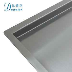 Fourniture Directe d'usine Double Bol Gris Clair À La <span class=keywords><strong>Main</strong></span> <span class=keywords><strong>Sous</strong></span> <span class=keywords><strong>le</strong></span> Comptoir Évier de Cuisine - Product Image 4