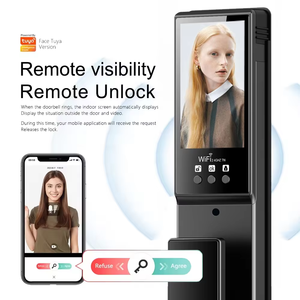 Videophone 3D Nhận dạng khuôn mặt khóa vân tay trên cửa thông minh khóa cho cổng chính tuya Wifi sinh trắc học Tự động khóa cho nhà - Product Image 5