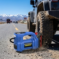 2026 New Design Portable Large Capacity Battery Air Compressor Car Tire Inflator Tire Pressure Monitor LED Light