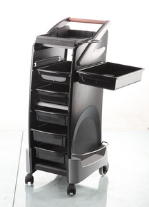 Barber Salon Cart Black Rolling <strong>Trolley</strong> <strong>Hairdressing</strong> Salon <strong>Trolleys</strong> - Product Image 3