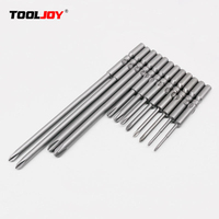 Set Mata Obeng Listrik Torx Baja Paduan Kelas Industri 40mm/60mm Lapisan Krom OEM Set Lengkap 8 buah
