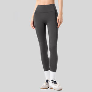 <span class=keywords><strong>Pantalones</strong></span> de Yoga de terciopelo para <span class=keywords><strong>mujer</strong></span> en otoño e invierno con bolsillos laterales <span class=keywords><strong>Pantalones</strong></span> de compresión de cintura alta <span class=keywords><strong>Pantalones</strong></span> de fitness cálidos de terciopelo fino - Product Image 3