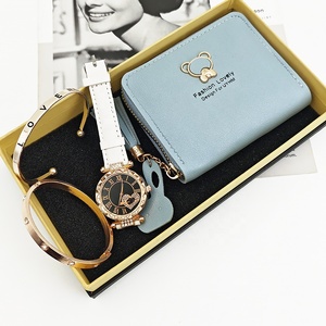 Reloj para Mujer, Caja de Diamantes de Lujo, Esfera con Números Romanos, Juego de Reloj de Joyería, 2 Pulseras, Mini Cartera, Caja - Product Image 3