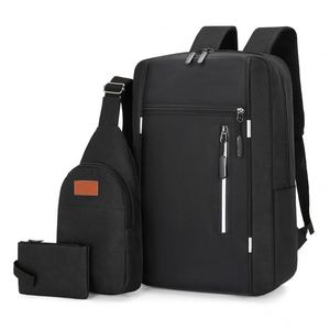 <b>Children's</b> Unisex Oxford Cloth Mesh Waterproof Japan Style <b>Backpack</b> Set Three Piece Set Large Capacity Zipper Adjustable - Product Image 1