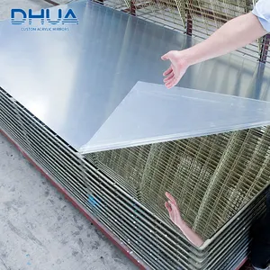 High Reflective Gold Acrylic Mirror Sheet Hard Surface Frameless Mirror Acrylic Gold 2 Way Plastic Silver Mirror Sheet