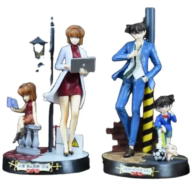 28Cm Detective Conan Kudou Shinichi Figuur Jimmy Kudo Case Gesloten Anime Figuren Standbeeld Pvc Beeldje Model Collectie Speelgoed Geschenken