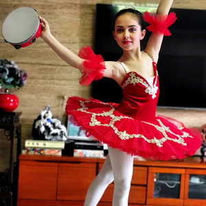 Tutú de Ballet Profesional para Niñas, Disfraz de Ballet del Lago de los Cisnes <span class=keywords><strong>Blanco</strong></span>, Falda Tutú de Bailarina para Niñas - Product Image 2