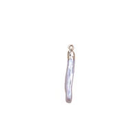 Perles baroques en or plaqué 14 carats de 20 mm, perles d'eau douce, perles en forme de cure-dent pour la fabrication de bijoux
