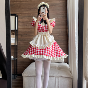 Robe de servante Lolita mignonne de style <span class=keywords><strong>japonais</strong></span>, grande taille, à prix avantageux, tenue de servante, robe d'anime, uniforme de cosplay - Product Image 3