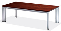 Table carrée de réunion extérieure en placage personnalisé, design moderne, haute qualité, prix direct d'usine, matériau vert, bureau à café/thé