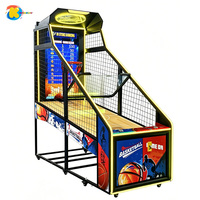 Machine de jeu d'arcade de basketball de rue portable certifiée CE, à monnayeur, prise en charge de la langue anglaise, couleur personnalisable, clignotement lumineux