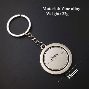 Factory Blank Rotating Metal Keychain Double-sided Custom logo UV Printing Laser <b>Engraving</b> for Brand Promotion - Product Image 2