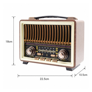 Radio Portátil Retro de <span class=keywords><strong>3</strong></span> Bandas <span class=keywords><strong>FM</strong></span> AM SW USB TF MP3 Recargable de 1200 mAh con Certificación CE, Venta al Por Mayor Directa de Fábrica OEM Personalizada - Product Image 2