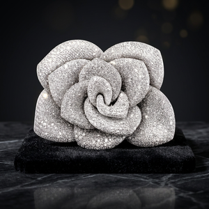 Broche de Flores Romántico para Mujer, Plata 925 con Cristales de Rhinestone, Joyería para Boda - Product Image 2
