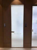 Puerta Interior Moderna de Lujo con Arco, Marco de Metal Negro Mate, Puerta de Vidrio de Privacidad Resistente al Agua para Dormitorio, Baño, Cocina
