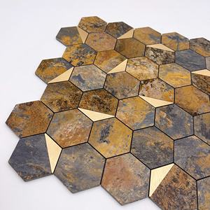 Fabricant professionnel fournisseur d'or mosaïque peler et coller les carreaux - Product Image 1