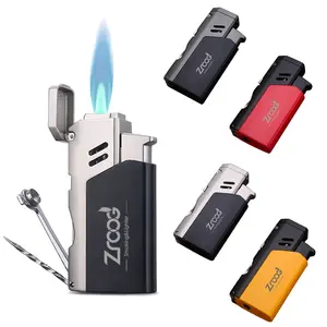 Zroog-encendedor de butano con herramienta de tubería, barra de tubo, encendedor de Gas multifunción, herramientas de pistola de Metal