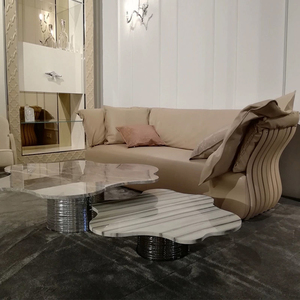 Ensemble modulaire de luxe italien, design moderne, canapé sectionnel en cuir véritable pour appartement, hôtel, refroidissement pour <span class=keywords><strong>villa</strong></span>, salon - Product Image 3