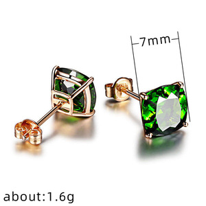 Orecchini a perno quadrati unici per donna, ispirati alla foresta, gioielli versatili e alla moda. - Product Image 3