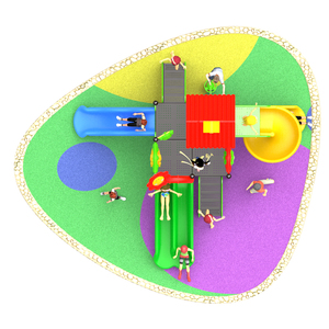 Venta al por mayor <span class=keywords><strong>Playschool</strong></span> Outdoor Playground Plastic Slide Equipment Atractivo Garden Playground Outdoor - Product Image 2