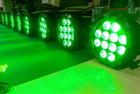 Lumière de scène LED RGBW mince et plate 12*18W, étanche, indice de protection IP65, télécommande DMX sans fil, activation sonore, pour DJ