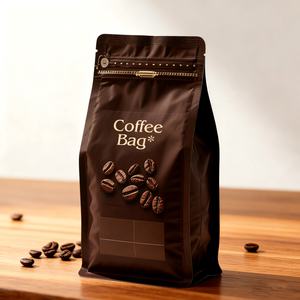 Bolsas de Papel de Aluminio de Alta Calidad con Logotipo Impreso Personalizado, Bolsas de Mylar Negras Mate para Empacar Café, Bolsas Verticales para Semillas - Product Image 3