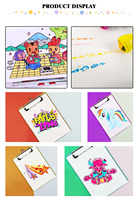 Lot de 5 marqueurs lavables à double pointe pour enfants, 6 paquets de marqueurs Bingo Dot arc-en-ciel 10 couleurs, 8 marqueurs à double pointe